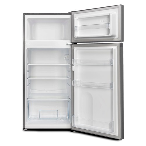 MIKA 冷蔵庫 MIKA Fridge, 2 Door Top Mount Freezer Defrost, 112L, Dark